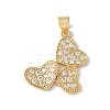 Brass Micro Pave Cubic Zirconia Pendants KK-A252-33G-02-1