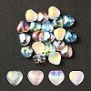 20Pcs 4 Colors Transparent Spray Painted & Frosted Glass Beads GLAA-YW0001-87-1