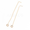 Brass Micro Pave Clear Cubic Zirconia Ear Threads KK-S356-264-NF-1