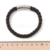 Braided Microfiber Leather Cord Bracelets for Men BJEW-Z081-13P-01-5