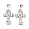 Brass Micro Pave Cubic Zirconia Pendants KK-K355-43P-1