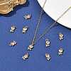 SHEGRACE Brass Micro Pave Clear Cubic Zirconia Charms XGRQ4N675-706G-4