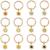 12Pcs 6 Colors Alloy Cat Eye Shoe Charms HJEW-CP00016-1