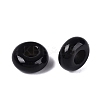 Natural Obsidian European Beads G-Q602-04M-2