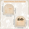 2Pcs 2 Colors Wooden Baby Photo Props DJEW-CP0001-32-2