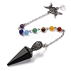 Natural & Synthetic Gemstone Pointed Hexagonal Cone Dowsing Pendulums G-Q184-03AS-3