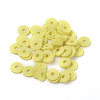 Flat Round Eco-Friendly Handmade Polymer Clay Beads CLAY-R067-8.0mm-22-4