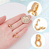 2Pcs 925 Sterling Silver Micro Pave Clear Cubic Zirconia Enhancer Shortener Bails STER-AR0001-22G-3