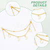 50Pcs Star & Moon Stainless Steel Charms Shoe Chain AJEW-PH01579-5