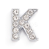 Alloy Slide Charms ALRI-WH0005-09K-P-1