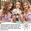 6Pcs 1-Hole Alloy Micro Pave Clear Cubic Zirconia Shank Buttons BUTT-FG0001-27-7