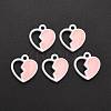 Spray Painted Alloy Enamel Charms ENAM-R136-39A-1