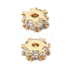 Brass Micro Pave Cubic Zirconia Beads KK-A259-03G-1