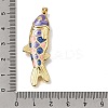 Brass Enamel Pendants KK-CBAEEA8-09B-G-3