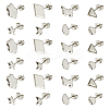 DICOSMETIC 160Pcs 8 Style 304 Stainless Steel Stud Earring Settings STAS-DC0014-79-1