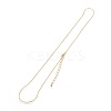 Brass Round Snake Chain Necklaces Making MAK-L025-02G-2