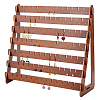 7-Tier Trapezoid Wood Earrings Organizer Holder Displays RDIS-WH0015-05-1