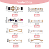 16Pcs 8 Styles Alloy Shoe Lace Buckle Clips FIND-FH0007-90-2