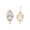 Brass Stud Earring Findings X-KK-N232-434LG-1