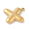 304 Stainless Steel Initial Pendants STAS-S186-12X-G-2