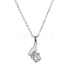Crystal Rhinestone Butterfly Pendant Necklace with Cable Chains NJEW-FZ00018-5