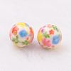 Spray Painted Resin Beads GLAA-F049-A16-2