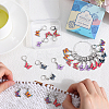 Alloy Enamel Pendant Decorations HJEW-SC00050-3