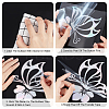 12 Sheets 2 Styles Laser Butterfly PET Waterproof Car Stickers DIY-GA0006-08-3