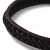 Leather Braided Cord Bracelet BJEW-F460-07EB-4