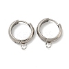 Tarnish Resistant 201 Stainless Steel Huggie Hoop Earring Findings STAS-P283-01V-P-1