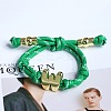 Letter W Cotton Cord Braided Knot Bracelets FS-WG79C27-23-1