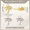 4Pcs 2 Colors Brass Micro Pave Cubic Zirconia Pendants ZIRC-LP0001-57-2