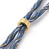 Nylon Cord Silder Bracelets MAK-C003-03G-17-2