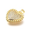 Brass Micro Pave Cubic Zirconia Pendants KK-G519-17G-2