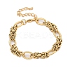 304 Stainless Steel Ovel Link Chain Bracelets for Women BJEW-U038-02G-4