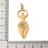 304 Stainless Steel Pendants STAS-O005-06G-3