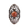 Synthetic Goldstone Retro Finger Rings RJEW-B067-02R-22-2