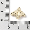 Brass Micro Pave Clear Cubic Zirconia Connector Charms KK-G491-43G-3