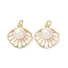 Brass Enamel Pendants KK-O140-12G-01-1
