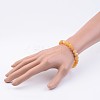 Natural Weathered Agate Stretch Beads Bracelets X-BJEW-JB02513-02-3
