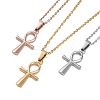 Ion Plating(IP) 304 Stainless Steel Cable Chain Necklaces NJEW-G081-07-1