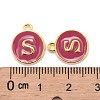 Golden Plated Alloy Enamel Charms ENAM-S118-08S-3