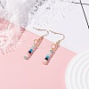 Natural & Synthetic Mixed Stone Beads Dangle Earrings EJEW-JE04709-4