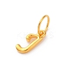 925 Sterling Silver Letter Charms with Jump Rings STER-R008-01G-J-2