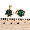 Synthetic Malachite Flat Round Charms KK-U043-42G-C-3