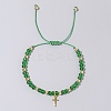 Bohemian Style Glass Braided Bead Bracelets for Women WV4296-3-1