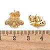 Brass Micro Pave Clear Cubic Zirconia Stud Earrings EJEW-D305-20G-02-4