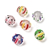 52Pcs Christmas Theme Resin Enamel Beads RESI-Z041-10-2