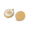 304 Stainless Steel Enamel Pendants STAS-V015-36G-2
