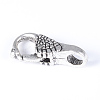 Tibetan Style Alloy Lobster Claw Clasps X-TIBE-T002-26AS-RS-3